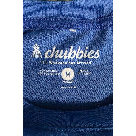 Chubbies The Relaxer T-Shirt in blue "The Weekend Has Arrived" Size M - Picture 3 of 4